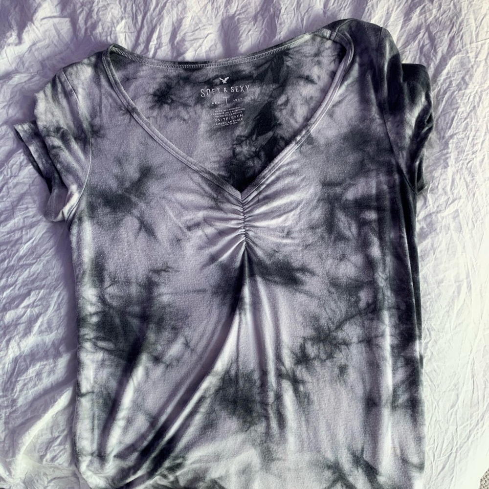 american eagle marble short sleeve tee